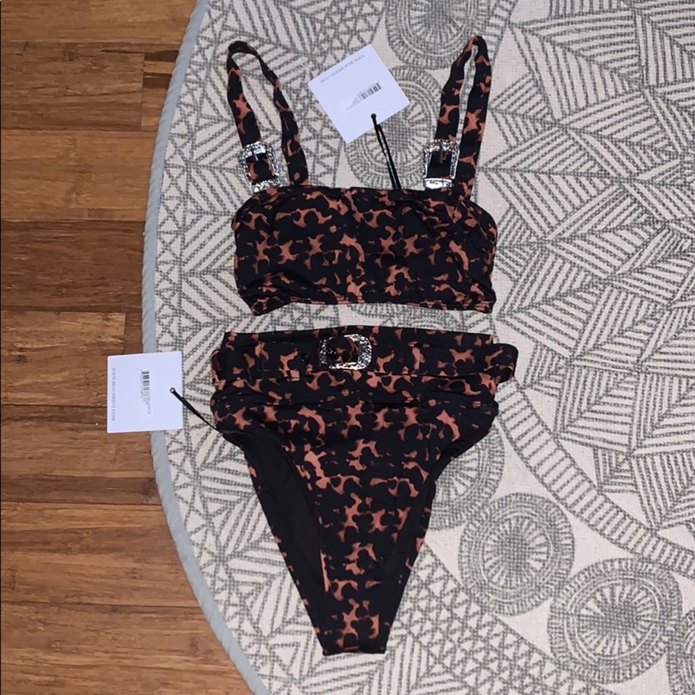 Beach Riot Black and Orange Bikini
